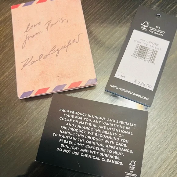 Karl Lagerfeld Black Bag with Multicolor Studs with BONUS bag - Picture 9 of 11